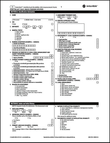 Intellectual Disability (ID) – interRAI Print Catalog