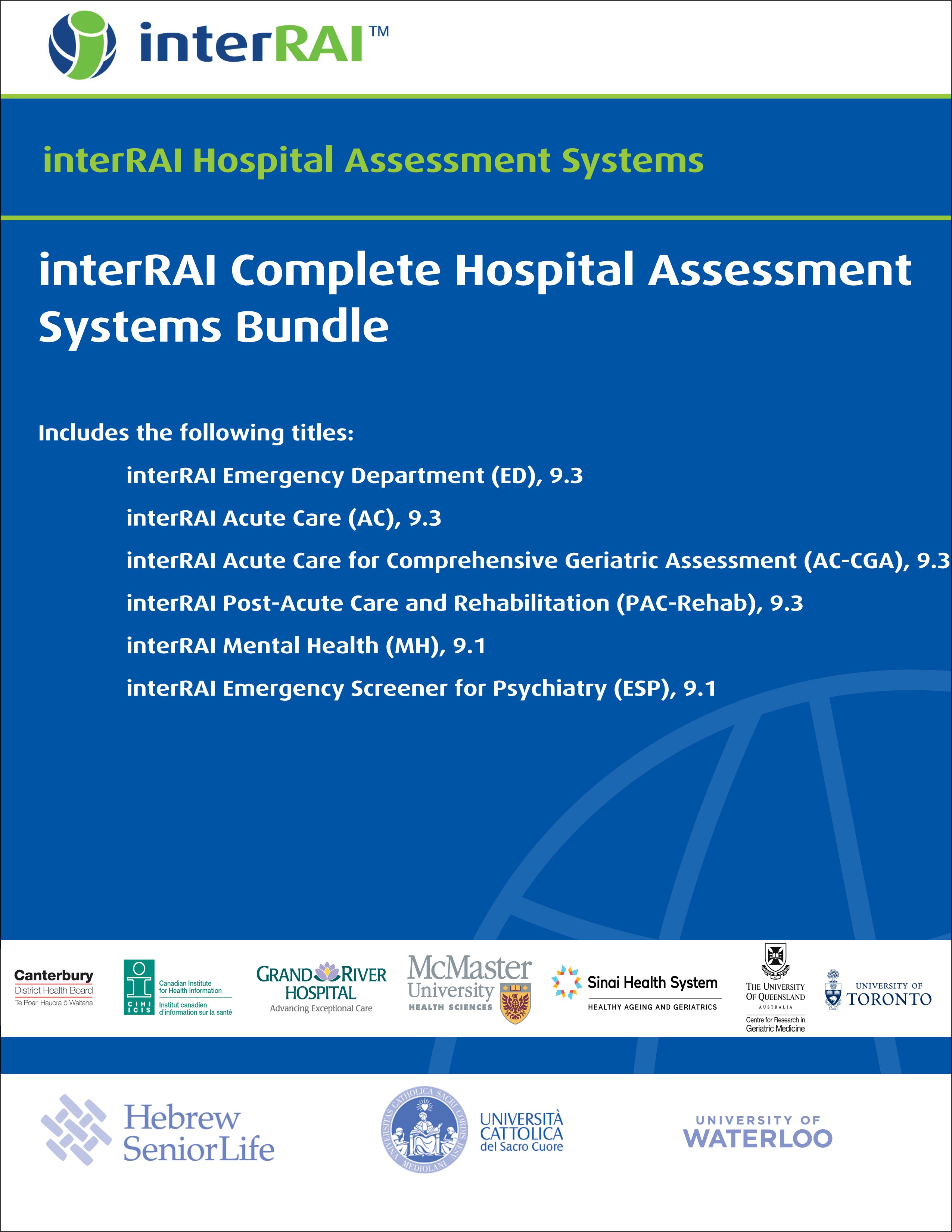 interRAI Complete Hospital Assessment Systems Bundle (ED, AC, AC-CGA ...